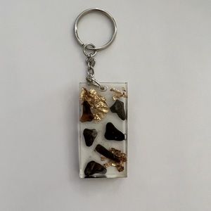 Shark tooth keychain